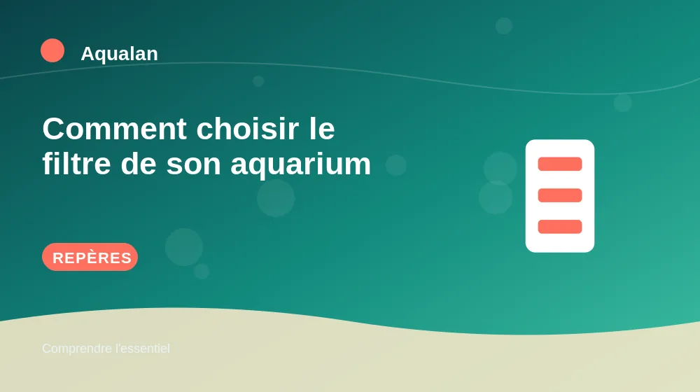 Comment choisir le filtre de son aquarium : repères essentiels en illustration