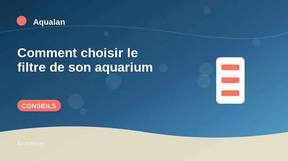 Comment choisir le filtre de son aquarium : conseils pratiques en illustration