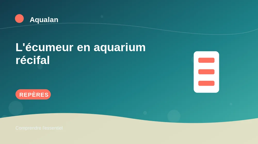 L'écumeur en aquarium récifal : repères essentiels en illustration