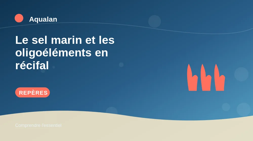 Le sel marin et les oligoéléments en récifal : repères essentiels en illustration
