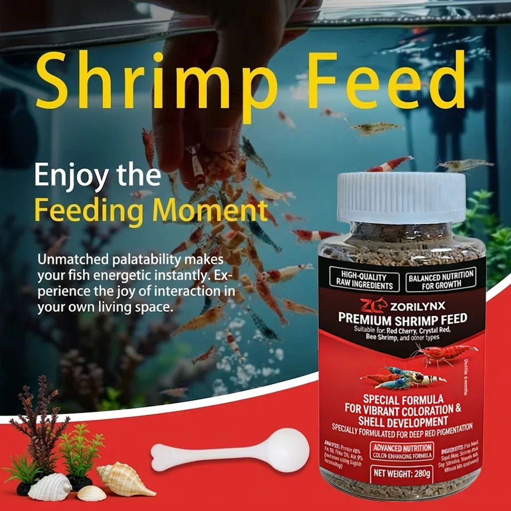 Nourriture pour crevettes à la spiruline, granulés coulants