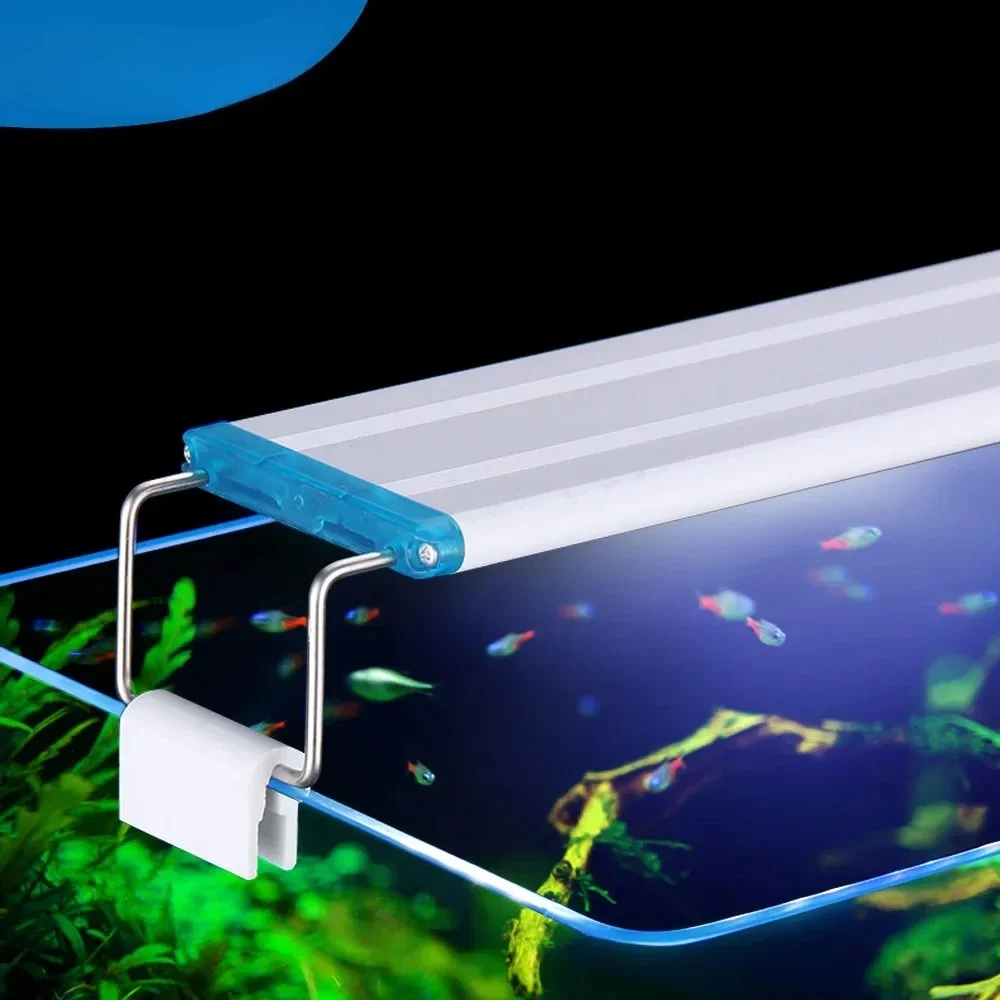 Rampe LED super brillante pour aquarium, support à clip extensible 18 à 70 cm