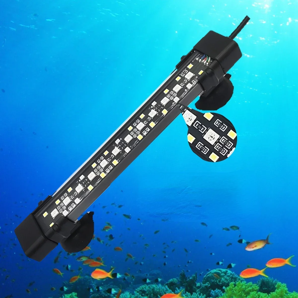 Rampe LED 24/7 à spectre complet pour aquarium, immergeable IP68, 20 à 70 cm