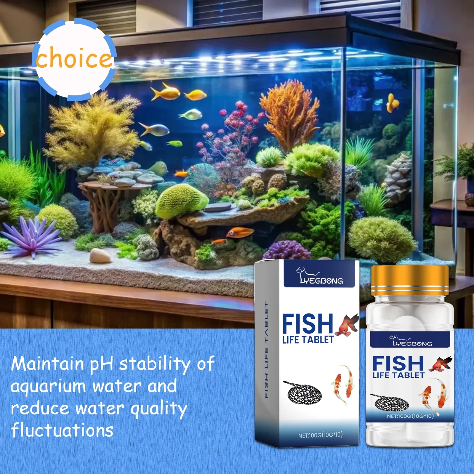 Sel d'aquarium en tranches pour poissons d'ornement