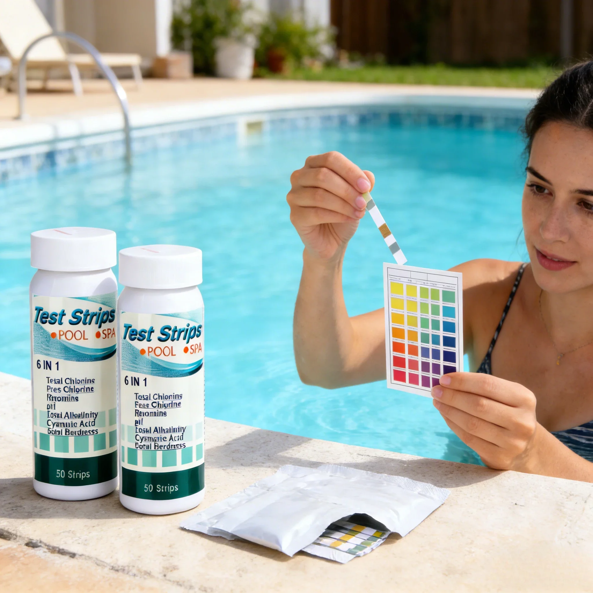 Bandelettes de test 6-en-1 pour aquarium (pH, chlore et plus)