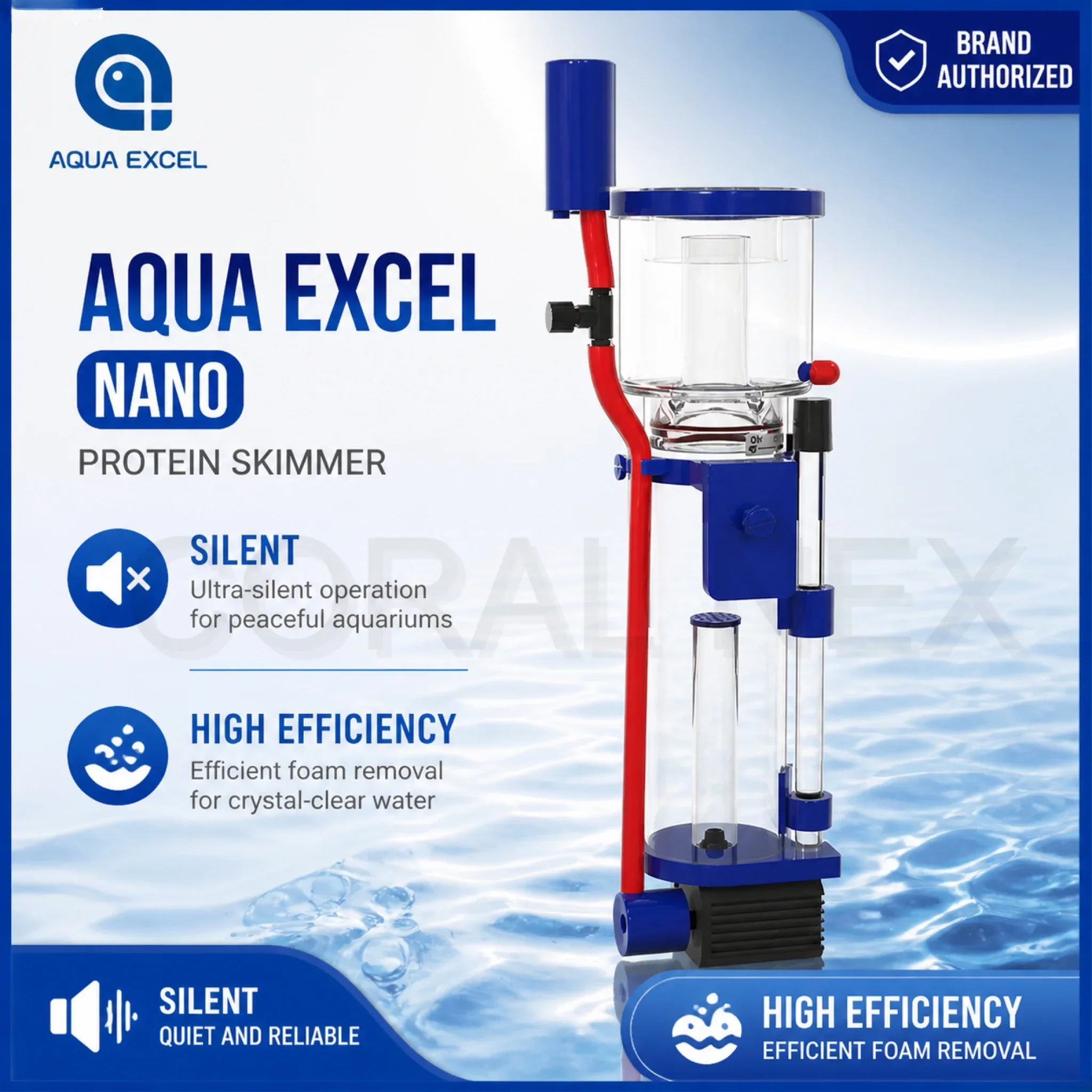 Écumeur à suspendre Aqua Excel AE-NANO DC pour nano récifal