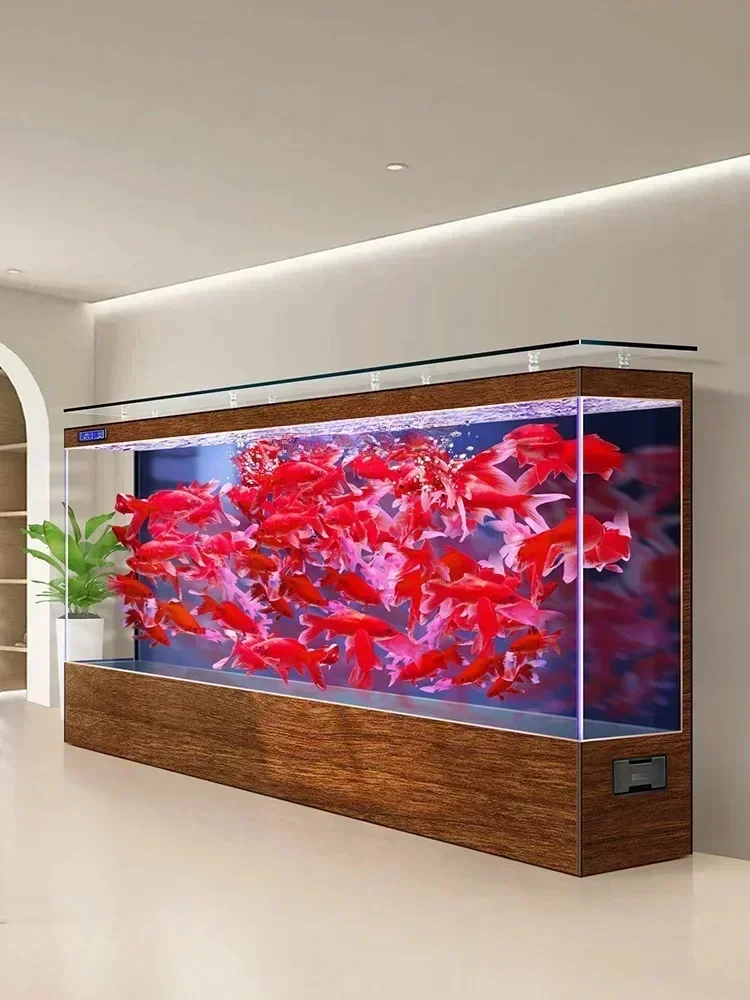 Grand aquarium intégré écologique en verre ultra-blanc