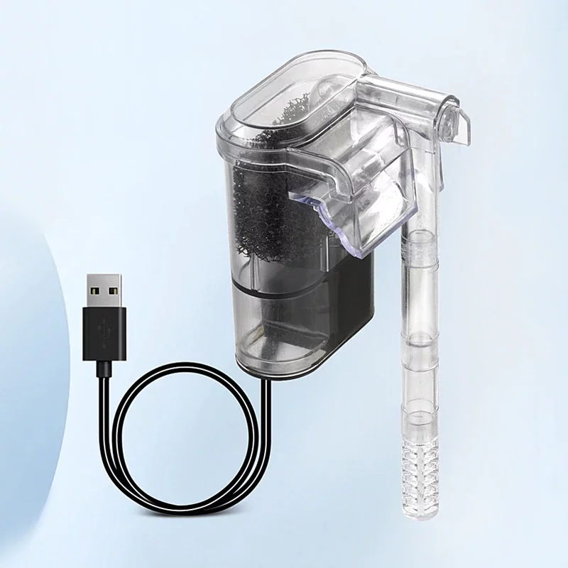 Filtre mural USB pour nano-aquarium, mini-pompe 250 L/h