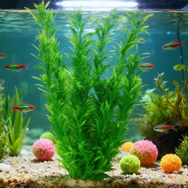 Plante aquatique artificielle réaliste faite main, 40 cm, décor paysager pour aquarium