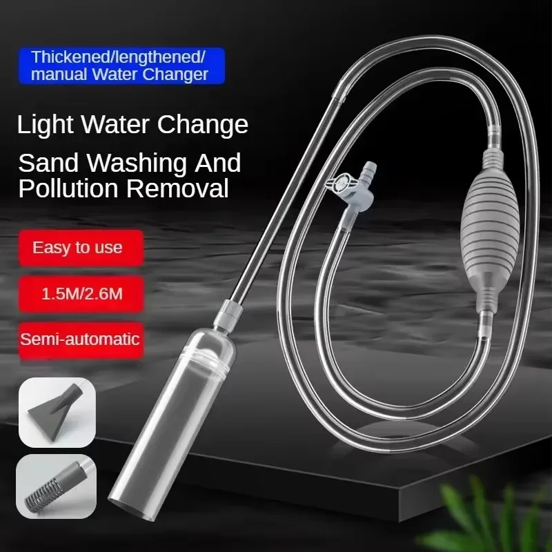 Siphon aspirateur à gravier pour aquarium avec tube d'extension