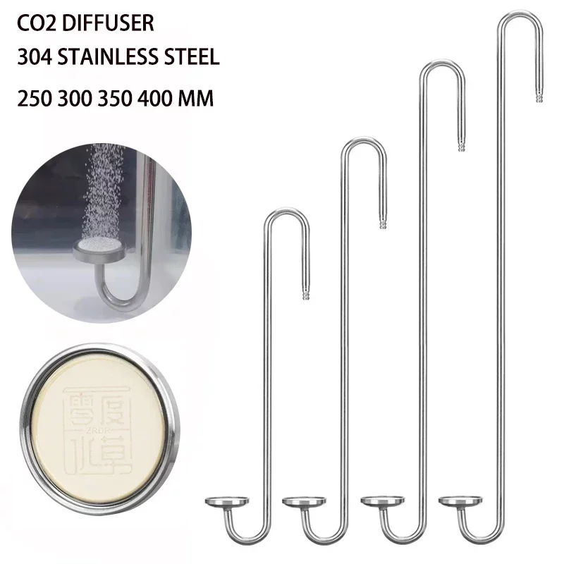 Diffuseur de CO2 pour aquarium en acier inoxydable, disque céramique