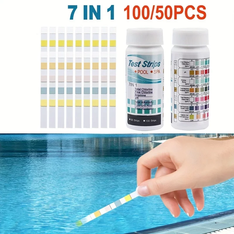 Bandelettes de test 7-en-1 pour aquarium (pH, chlore, alcalinité, dureté)